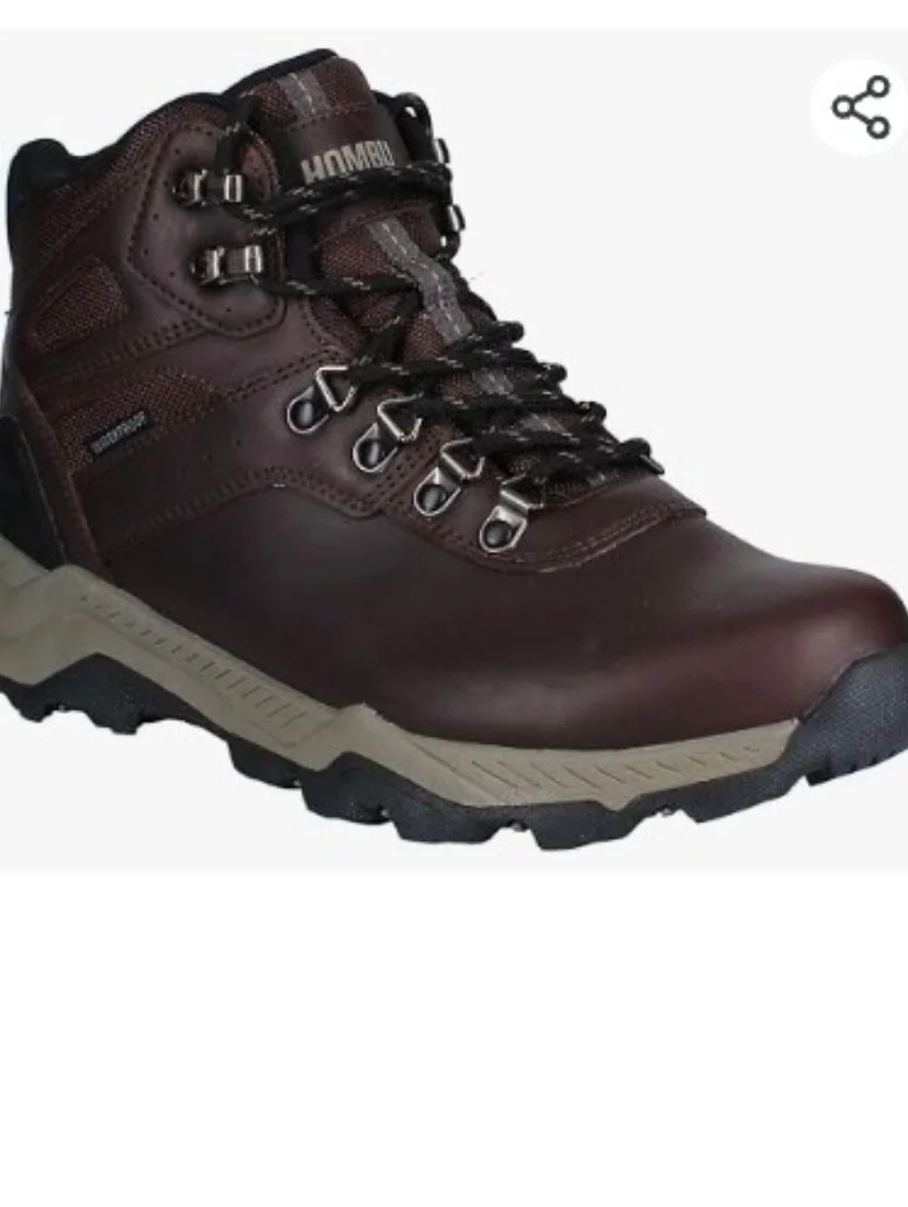 Khombu Brown Leather Trail-Ready Hiking Boot